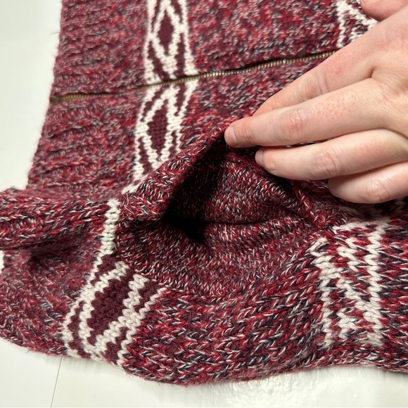 Eddie Bauer Women’s Goose Logo Heavyweight Knit Zip Jacket Cardigan Red Medium - Picture 9 of 13